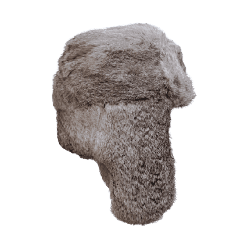 Loðfeldshúfa kanína Grey