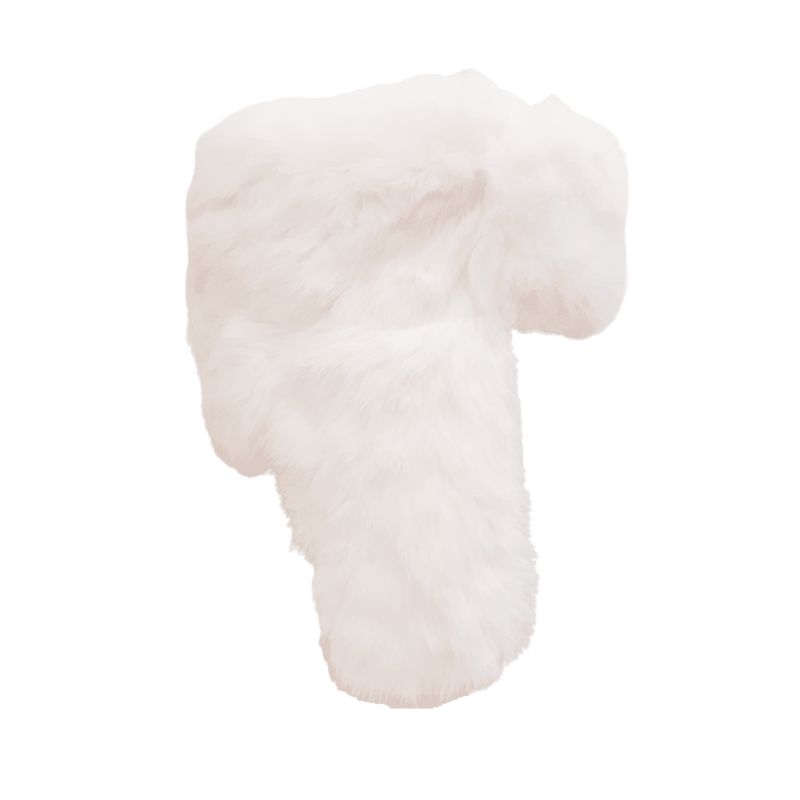 Loðfeldshúfa kanína White